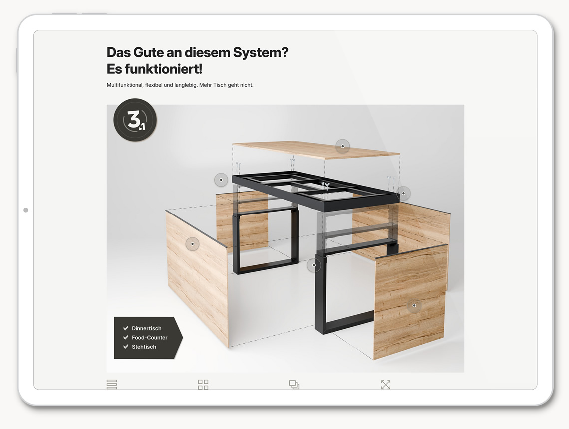 ODO Tisch - Internetseite